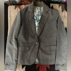 Vera Wang grey houndstooth blazer jacket